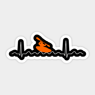 Heartbeat Canoeing Sticker